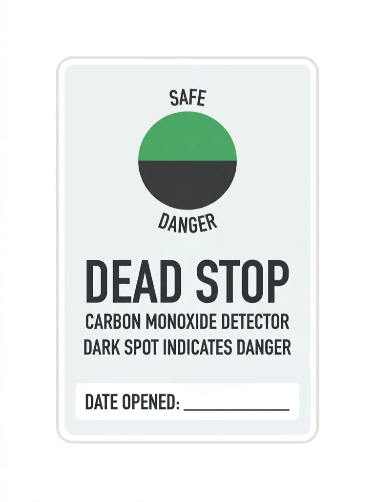 CO detector card for cockpit