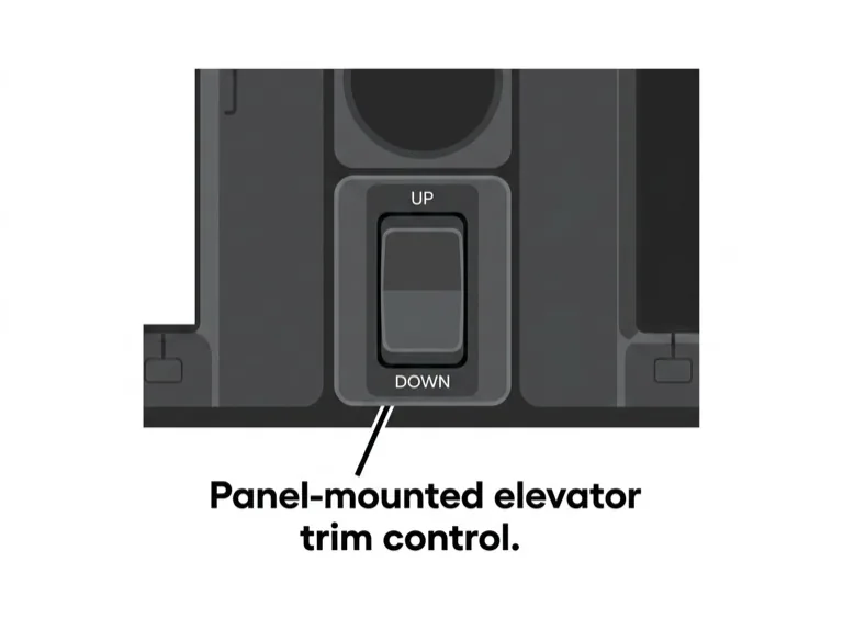 Panel-mounted elevator trim control