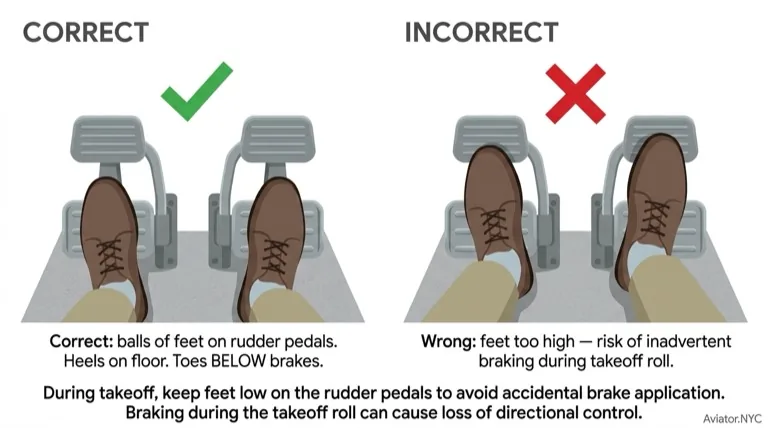 Rudder Pedal Foot Position
