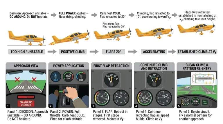 Go Around Procedure Sequence
