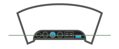 Cockpit view showing a slightly nose-high attitude used during cruise climb