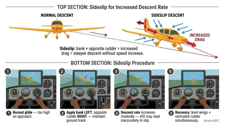 Desc Sideslip Exercise Sequence