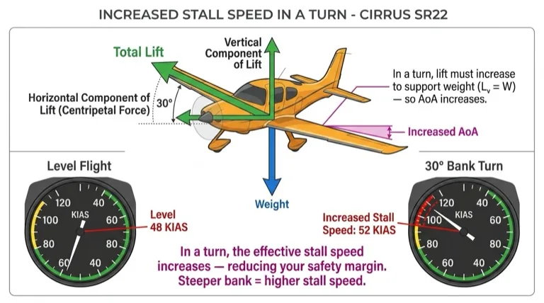 Turning Stall Speed Increase