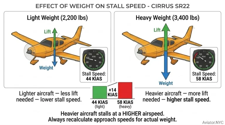 Weight Effect Stall Speed